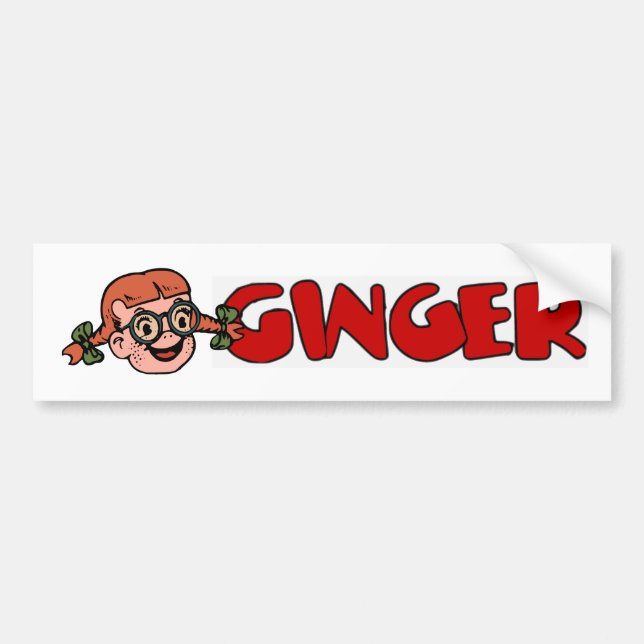 Autocollant De Voiture Pare-chocs de gingembre (Devant)