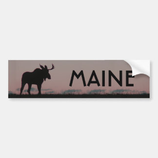 Autocollant De Voiture pare-chocs de silouette d'orignaux, MAINE