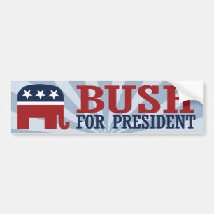 AUTOCOLLANT DE VOITURE PARE-CHOCS RÉPUBLICAIN DE BUSH 2016 - .PNG
