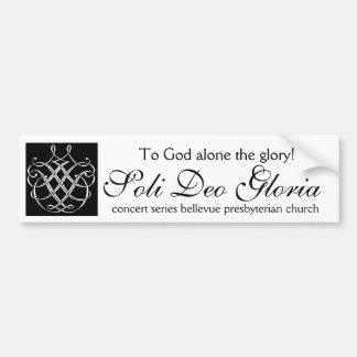 Autocollant De Voiture Pare-chocs Sticket de Soli Deo Gloria
