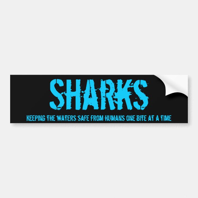 Autocollant De Voiture Pare-chocs v1 de requin (Devant)