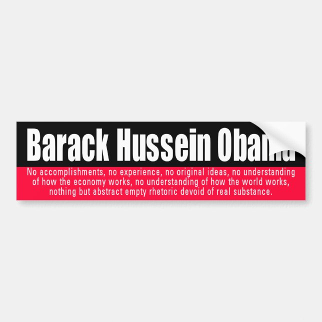 Autocollant De Voiture PARE-CHOCS Z obama 987 (Devant)