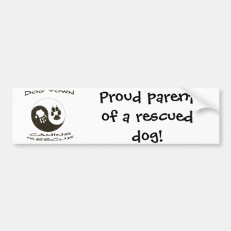 Autocollant De Voiture Parent fier d'un chien secouru !