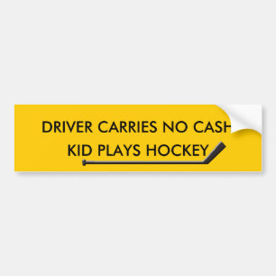 AUTOCOLLANT DE VOITURE PARENTS D'HOCKEY HORS D'ARGENT LIQUIDE