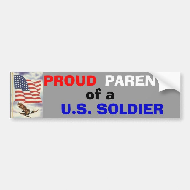 Autocollant De Voiture Parents d'un soldat (Devant)