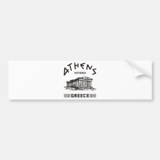 Autocollant De Voiture Parthenon - Athènes - Grec (noir)