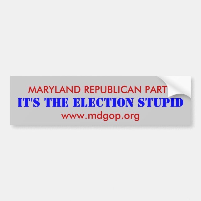 AUTOCOLLANT DE VOITURE PARTI RÉPUBLICAIN DU MARYLAND (Devant)