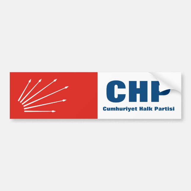 Autocollant De Voiture Parti républicain turc CHP (Devant)