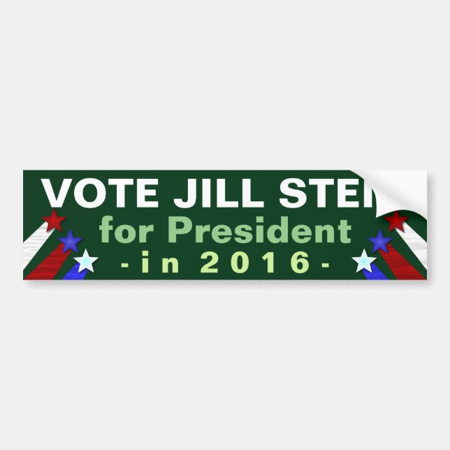 Autocollant De Voiture Parti Vert 2016 du Président Election de Jill (Devant)