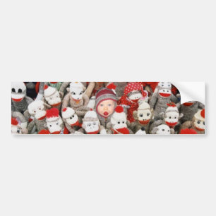 Autocollant De Voiture Partie de singe de chaussette