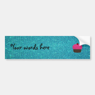 Autocollant De Voiture Parties scintillantes roses mignonnes de turquoise