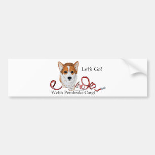 Autocollant De Voiture Partons corgi