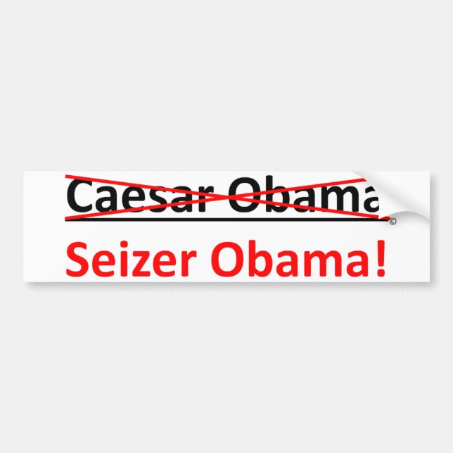 Autocollant De Voiture Pas César Obama, son Seizer Obama (Devant)