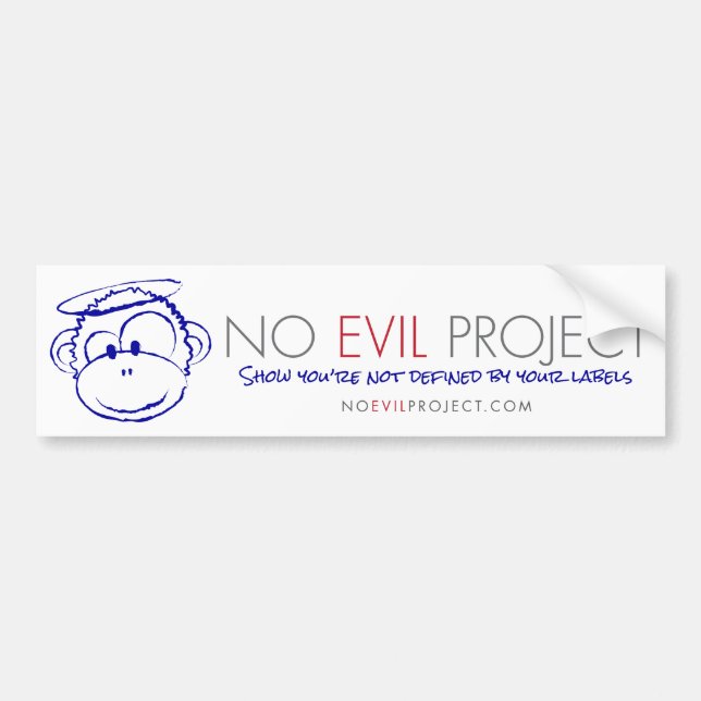 Autocollant De Voiture Pas de bumper Sticker pour le projet malveillant (Devant)