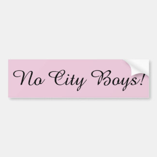 Autocollant De Voiture Pas de City Boys ! Rose
