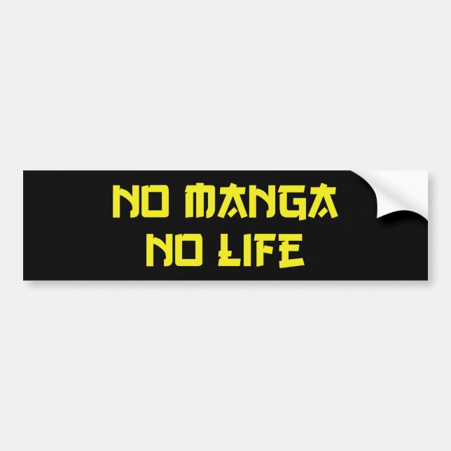 AUTOCOLLANT DE VOITURE PAS DE MANGA PAS DE VIE (Devant)