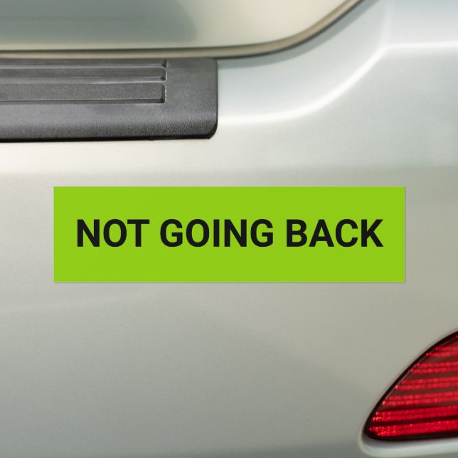 Autocollant De Voiture Pas de retour simple démocrate noir citron vert (En voiture)