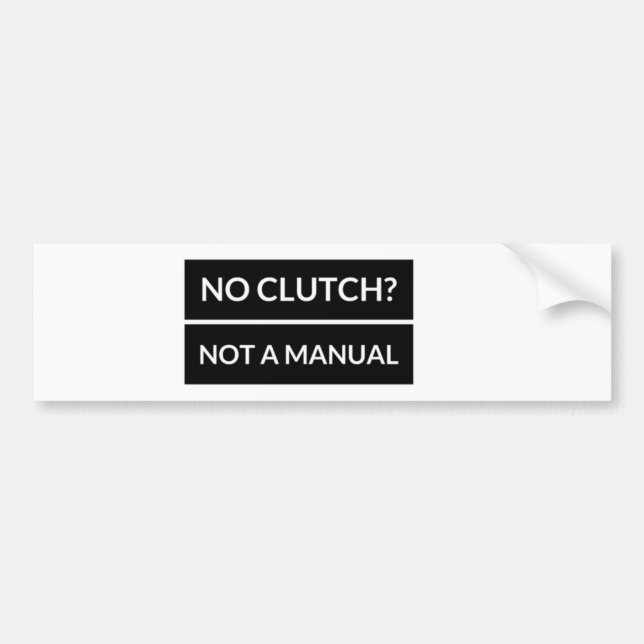 Autocollant De Voiture Pas de sticleur pare-chocs Clutch (Devant)