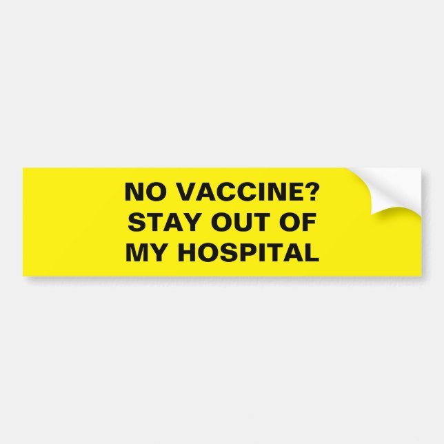 AUTOCOLLANT DE VOITURE PAS DE VACCIN ? (Devant)