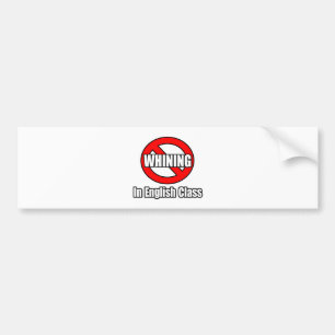 Autocollant De Voiture Pas De Whings En Classe Anglaise