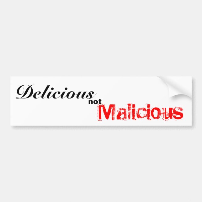 Autocollant De Voiture , Pas, malveillant délicieux (Devant)