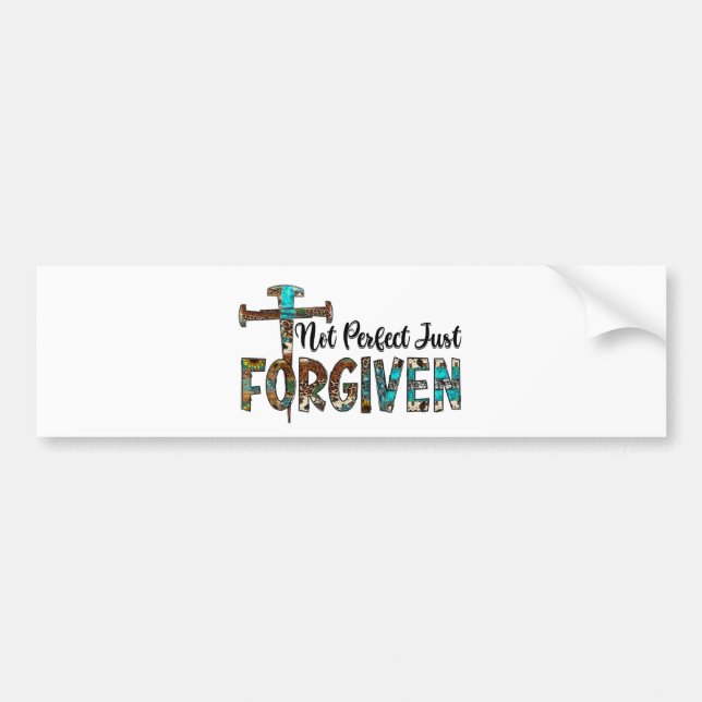 Autocollant De Voiture Pas parfait juste pardonné Christian Car Decal (Devant)