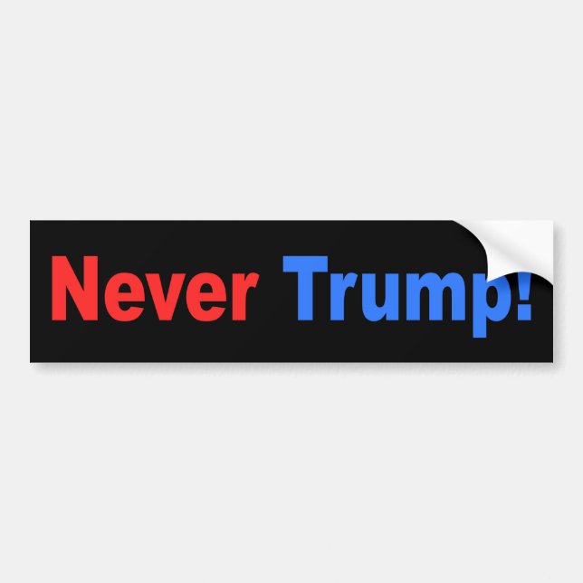 AUTOCOLLANT DE VOITURE "PAS TRUMP JAMAIS ! " (Devant)