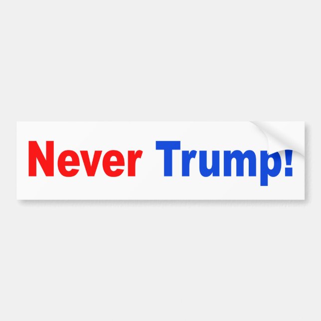 AUTOCOLLANT DE VOITURE "PAS TRUMP JAMAIS ! " (Devant)