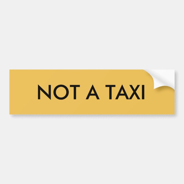 Autocollant De Voiture Pas un taxi (Devant)