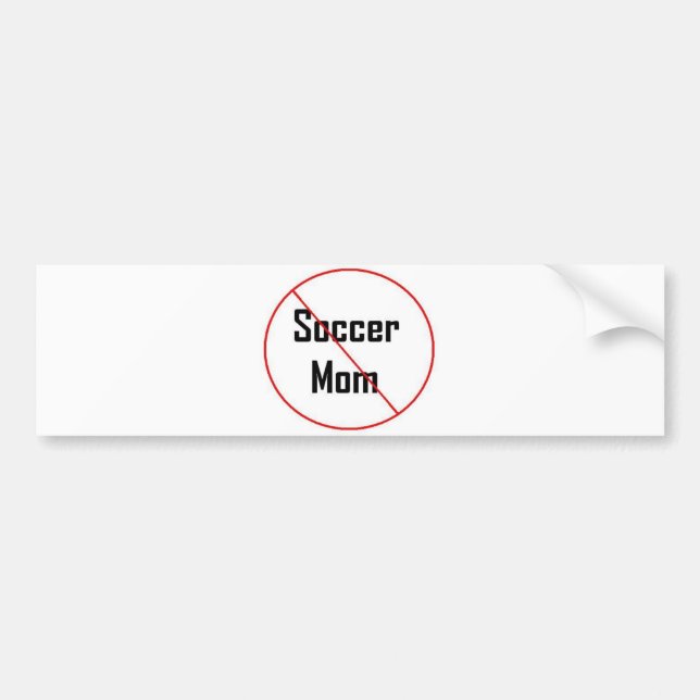 Autocollant De Voiture Pas une maman du football (Devant)