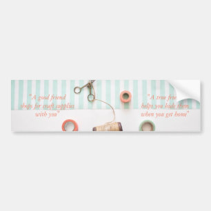Autocollant De Voiture Pastel True Friend Craft Thème