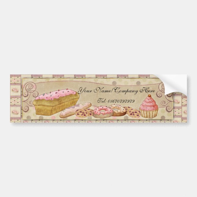 Autocollant De Voiture Pâtisserie - adhésif pour pare-chocs de Patisserie (Devant)