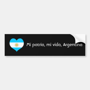 Autocollant De Voiture Patria de MI, vida de MI, Argentine