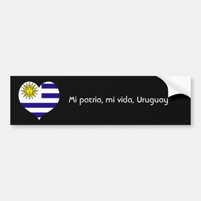 Autocollant De Voiture Patria de MI, vida de MI, Uruguay (Devant)