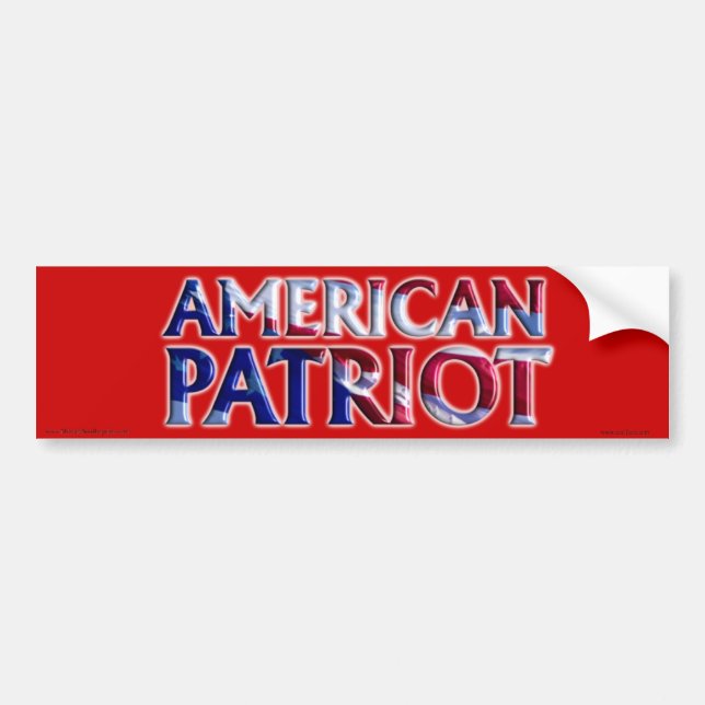 Autocollant De Voiture Patriot américain - Sticker pare-chocs (Devant)