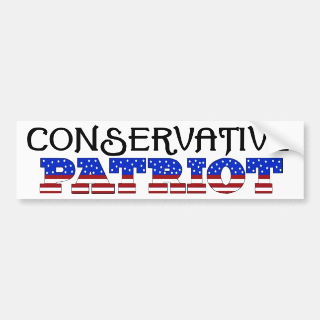 Autocollant De Voiture Patriote conservateur (Devant)