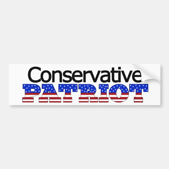 Autocollant De Voiture Patriote conservateur (Devant)