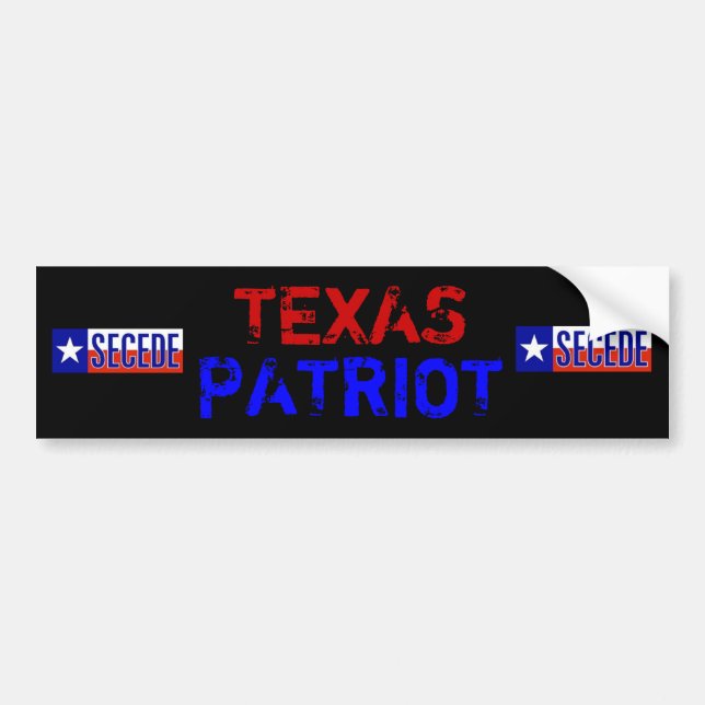 Autocollant De Voiture Patriote du Texas (Devant)