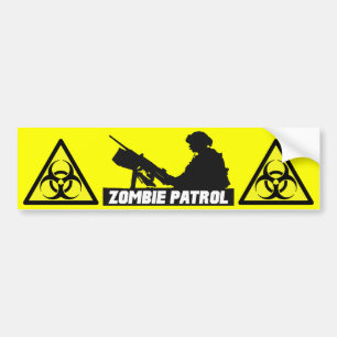 Autocollant De Voiture Patrouille de zombi - sur l'adhésif pour