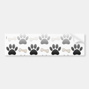 Autocollant De Voiture Patrouilles Et Os De Chien Avec Dégradé