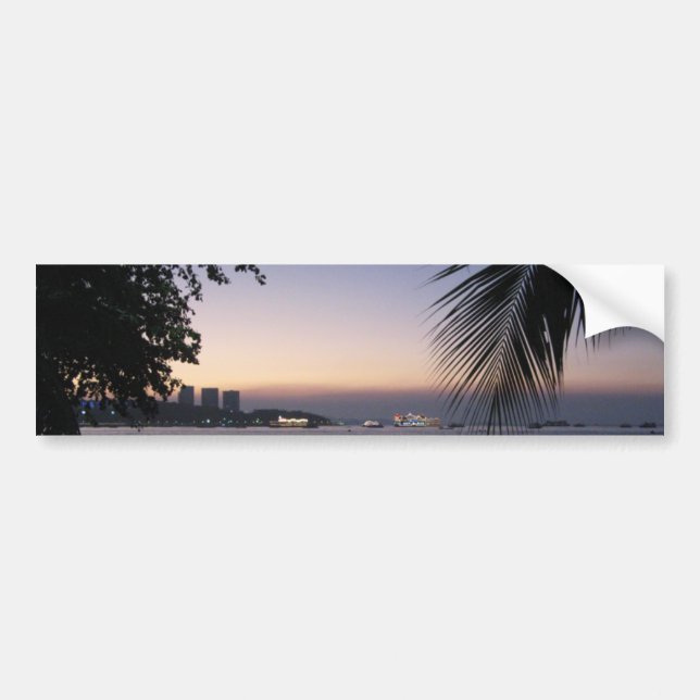 Autocollant De Voiture Pattaya Beach Sunset ... Chonburi, Thaïlande (Devant)
