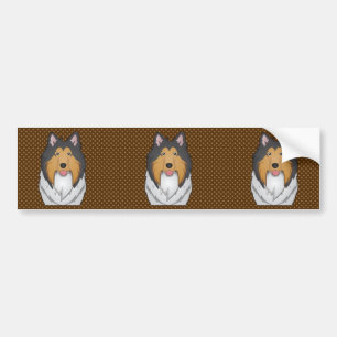 Autocollant De Voiture Pattes de bande dessinée de chien de colley