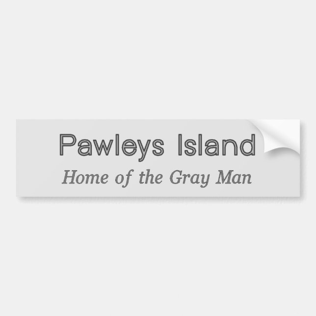Autocollant De Voiture Pawleys Island Grey Man (Devant)