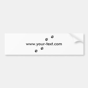 Autocollant De Voiture Paws and your-text:
