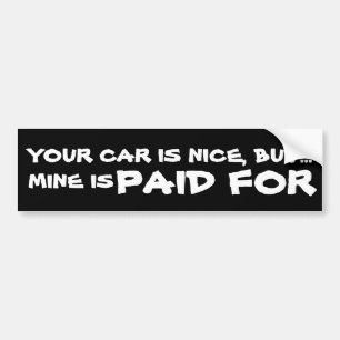 AUTOCOLLANT DE VOITURE PAYÉ L'HUMOUR D'ADHÉSIF POUR PARE-CHOCS DE VOITU