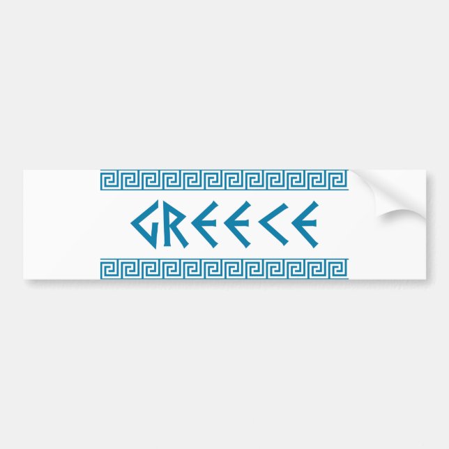 Autocollant De Voiture pays de grèce nom du symbole grec (Devant)
