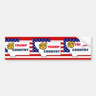 AUTOCOLLANT DE VOITURE PAYS DE TRUMP