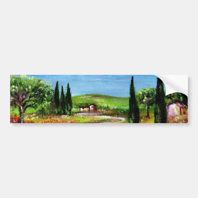 AUTOCOLLANT DE VOITURE PAYSAGE TOSCANE 5 (Devant)