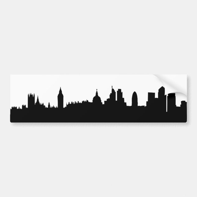 Autocollant De Voiture Paysage urbain de silhouette d'horizon de Londres (Devant)