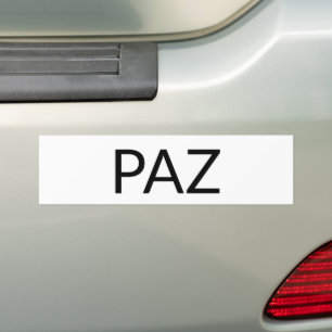 Autocollant De Voiture Paz blanc noir espagnol paix simple minimaliste